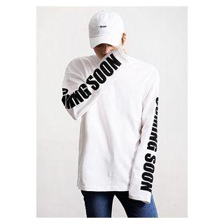 Print Long-sleeved Crewneck T-shirt