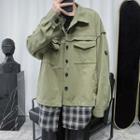 Check Panel Loose-fit Jacket