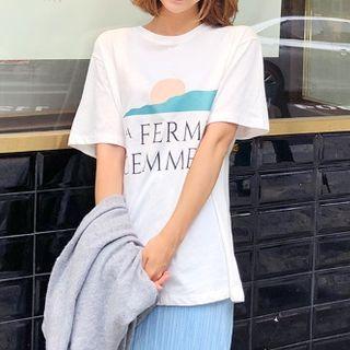 Printed Boxy Cotton T-shirt