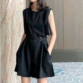 Sleeveless Playsuit Black - One Size