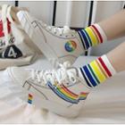 Rainbow Lace Up Sneakers