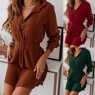Plain Button-through Romper
