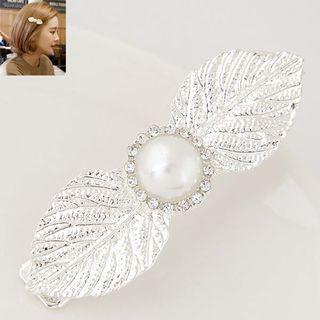 Pearl Leaves Hair Clip