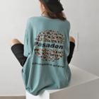 Letter Leopard Over-fit T-shirt