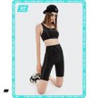 Reflection Buckled-waist Sports Shorts
