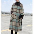 Plaid Long Wool Coat