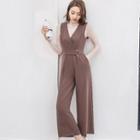 Set : Long-sleeve Top + Sleeveless Jumpsuit