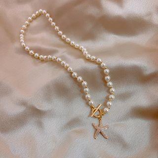 Faux Pearl Choker Faux Pearl - Gold - One Size