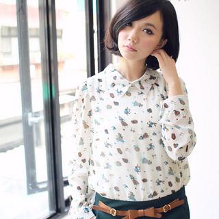 Patterned Chiffon Top