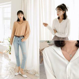 Plain Textured Blouse