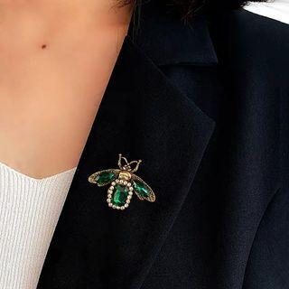 Bee Rhinestone Alloy Brooch