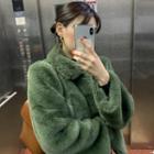 Fluffy Coat Green - One Size