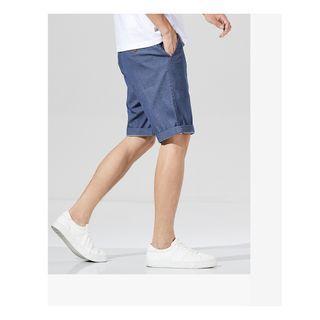 Faux Denim Shorts