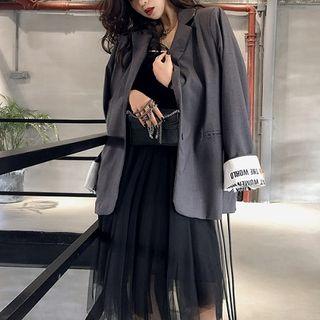 Letter Cuff Blazer