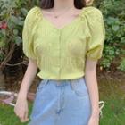 Short-sleeve Crinkle Top