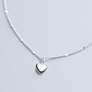 925 Sterling Silver Heart Pendant Necklace S925 Sterling Silver - Silver - One Size