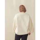 Plus Size Furry-sleeve Pullover