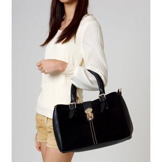 Push Lock Satchel Black -one Size