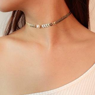 Beaded Arrow Chain Choker