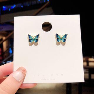 Alloy Butterfly Earring 1 Pair - E1598 - Gold - One Size