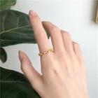 Heart Alloy Ring Gold - One Size