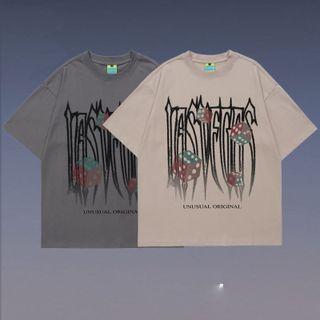 Short-sleeve Dice Print T-shirt