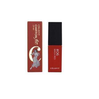 Celefit - Chiffon Fit Lip Tint - 6 Colors #06 Brick Red