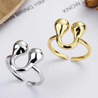 U Shape Sterling Silver Open Ring
