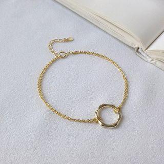 925 Sterling Silver Hoop Bracelet As Shown In Figure - One Size