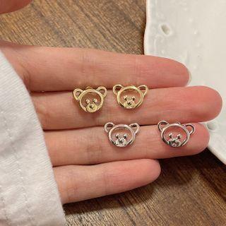 Bear Rhinestone Earring