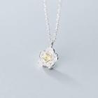 925 Sterling Silver Flower Pendant Necklace S925 Silver - As Shown In Figure - One Size