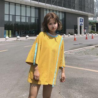 Strap 3/4-sleeve T-shirt