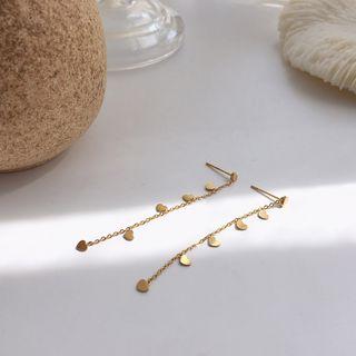 Alloy Heart Dangle Earring 1 Pair - Steel Needle Earrings - One Size