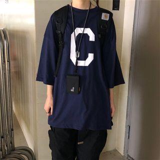 3/4-sleeve Letter C T-shirt