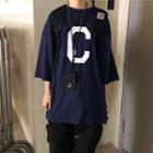 3/4-sleeve Letter C T-shirt