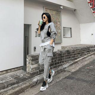 Set: Flap-pocket Sweatshirt + Jogger Pants