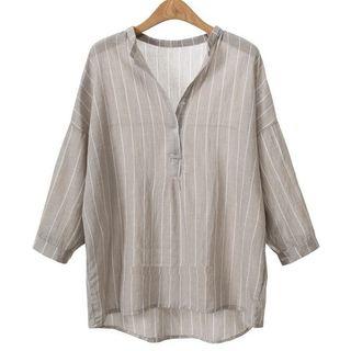3/4 Sleeve Stripe Blouse