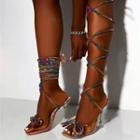 Bow Strappy Stiletto Heel Sandals