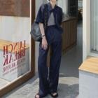 Short-sleeve Shirt / Straight Leg Pants