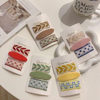 Set Of 3: Print Hair Clip