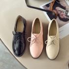 Patent Faux-leather Oxford Shoes