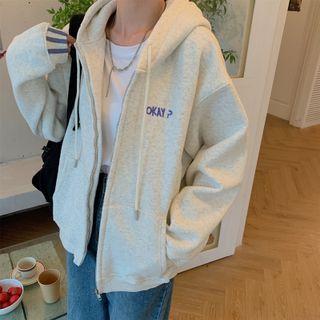 Long-sleeve Lettering Oversized Jacket