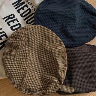 Checked Napped Beret
