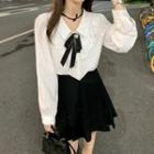 Ruffle Blouse / A-line Skirt