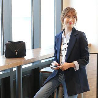Welt-pocket Single-breasted Jacket