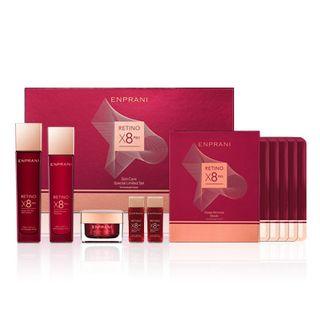 Enprani - Retino Eight X8 Pro Skin Care Special Limited Set: Deep Wrinkle Skin Softner 150ml + 25ml + Emulsion 130ml + 25ml + Cream 50ml + Mask 25ml X 5pcs 8pcs