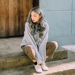 Elastic-waist Baggy-fit Cotton Pants