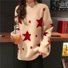Star Print Knit Sweater