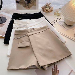 Chain Plain A-line Skort