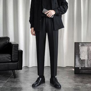 High-waist Plain Straight Leg Pants (various Designs)
